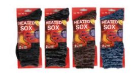 72 Pairs of Men's Marled Knit Heated Socks