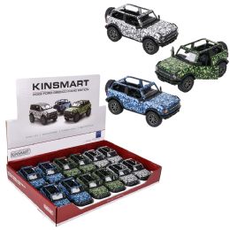144 pieces of 5" Diecast 2022 Ford Bronco Open Top Camo Print 12ct