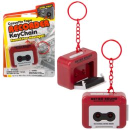 144 pieces 2-inch Cassette Tape Recorder Keychain - Key Chains