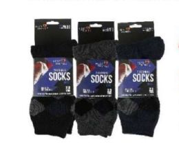 144 Pairs of Men's Black Gray Thermal Socks