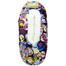 Wholesale Footwear Fuzzy Babba 1 Pack Ladies Printed Mixed License Slippers In Assorted Designs And Sizes