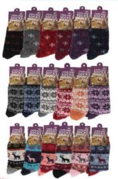 Women's Assorted Winter Design Warm Lamb Wool Socks