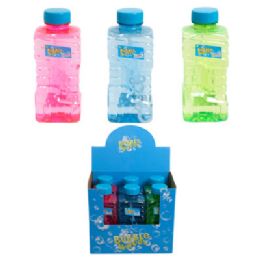 24 pieces Bubbles 16oz/3ast Bottle Clrs/upc Label/6pc Counter Display - Bubbles