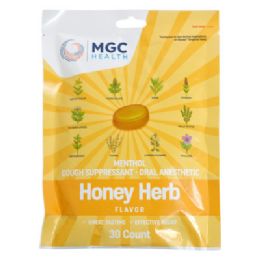 96 pieces Cough Drops 30ct Honey Herb Compare To Ricola 8-12pc Tray Pack 08/2027 - Pain and Allergy Relief