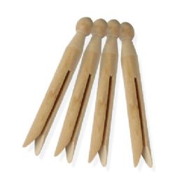 Clothespins 100pc Classic Round Drying Wooden Peggable Color Card