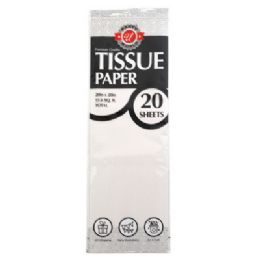 96 pieces Tissue Paper 20ct White 20x20 - Tissue Paper