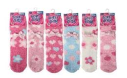 Girly Pink Designs Fuzzy Socks