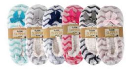 Zigzag Fleece Floor Slipper