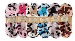 Leopard Fleece Floor Slipper