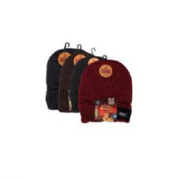 Thick Textured Knit Assortment Men's Insulated Beanie Hat