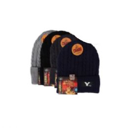 Cable Knit With Folded Cuff Men's Insulated Beanie Hat