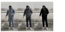 12 Pieces of Men's Heavy Fleece Set With Cargo Pocket Light Grey