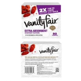 24 pieces Vanity Fair Extra Absorbent Napkins 80 ct - Feminine Care