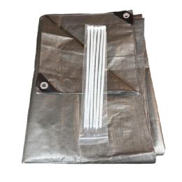 6 pieces Tarp 10 X 20 Ft Silver Heavy Duty 160 Gsm - Tarps