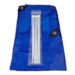 10 pieces Tarp 12 X 16 Ft Blue 80 Gsm - Tarps