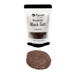 24 pieces of Popsalts Himalayan Black Salt (kala Namak) 1 Pound Pouch Fine Grain