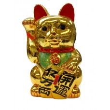 24 Pieces 16inch Ceramic Golden Lucky Cat Saving Bank - Costumes & Accessories