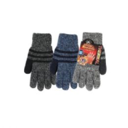 72 Pairs Men`s Heated Thermal Winter Gloves - Knitted Stretch Gloves