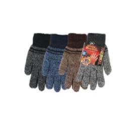 72 Pairs Men`s Heated Thermal Winter Gloves - Knitted Stretch Gloves
