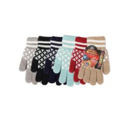 72 Pairs Ladies Heated Thermal Winter Gloves - Knitted Stretch Gloves
