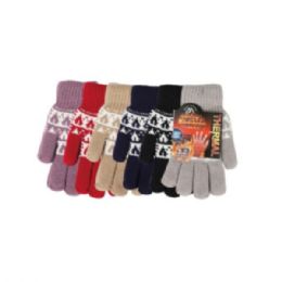 72 Pairs Ladies Heated Thermal Winter Gloves - Knitted Stretch Gloves