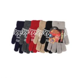 72 Pairs Ladies Heated Thermal Winter Gloves - Knitted Stretch Gloves