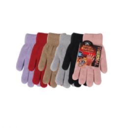 72 Pairs Ladies Heated Thermal Winter Gloves - Knitted Stretch Gloves