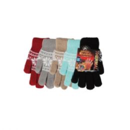 Ladies Snowflake Heated Thermal Winter Gloves
