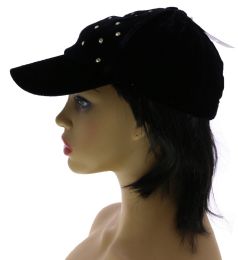 60 pieces One Size Fits Most Adjustable Velcro Faux Velvet BasebalL-ca - Baseball Caps & Snap Backs