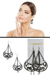60 pieces Filigreed Floral Bird Dangle Earrings SilveR-Tone - Earrings