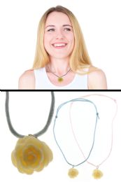 60 pieces Yellow Rose Pendant Necklac - Necklace