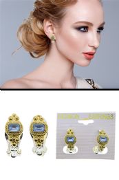 60 pieces DuaL-Tone HalF-Hoop CliP-On Earrings SilveR-Tone - Earrings