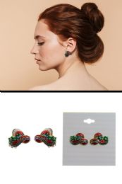 60 pieces Multicolor Enamel Floppy Hat CliP-On Earrings GolD-Tone - Earrings