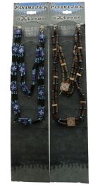 60 pieces Name Brand Cross Pattern Bead Necklace And Bracelet Set Assorted - Necklace