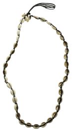 60 pieces Cowrie Shell Accent Adjustable Fashion Necklace Black - Necklace