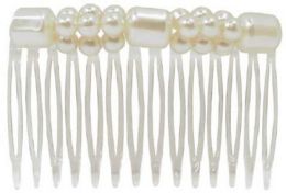 60 pieces Beaded Pearl Hair Side Comb - Hair Accessories