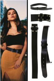 60 pieces Black Belt With Snap - Unisex Fashion Belts