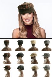 60 pieces Assorted 20% Wool,80% Polyester Fashion Hat With Crystal Accent - Fedoras, Driver Caps & Visor