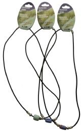 60 pieces Assorted Beaded Rubber Strand Necklaces Black - Necklace