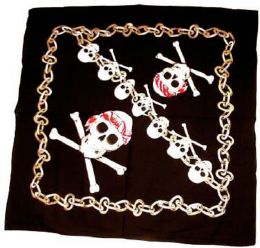 60 pieces of Skull & Crossbones With Chains Bandann
