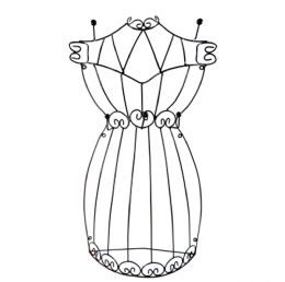 60 pieces Black Dress Shaped Metal Wire Jewelry Display Rac - Jewelry Box