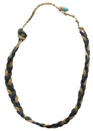 60 pieces Braided TrI-Color Hemp Fiber Fashion Necklace Multicolor - Necklace