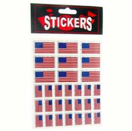 60 pieces Patriotic Flag Sticker - Stickers