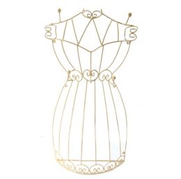 60 pieces White Dress Shaped Metal Wire Jewelry Display Rac - Jewelry Box