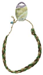 60 pieces Braided TrI-Color Hemp Fiber Fashion Necklace Multicolor - Necklace