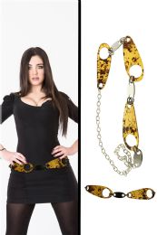 60 pieces Silver Tone & Brown Fashion Chain Bel - Womens Belts