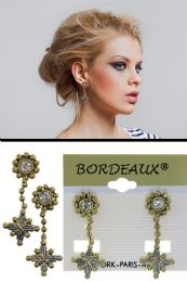 Small Cross Dangle Earring GolD-Tone