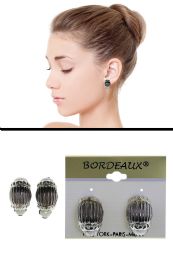 Polished Gunmetal CliP-On Earrings SilveR-Tone