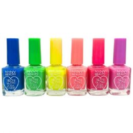 32 pieces Nyny Beauty Neon Glow Nail Polish In Countertop Display - Nail Polish