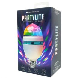 12 pieces Tech Solutions Party Lite Spinning Disco Party Led Light Bulb - Speakers and Microphones